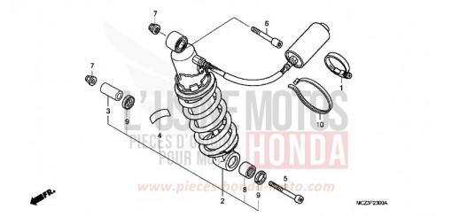 KISSEN, HINTEN CB900F3 de 2003